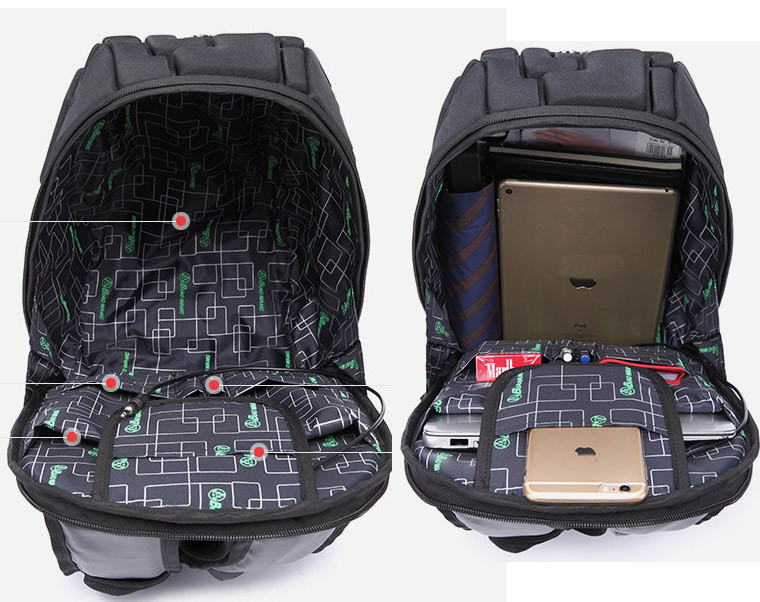 Σκληρό EVA Shell Business Custom Travel Backpack Μεγάλο Μέγεθος 16.14x10.43x1.18