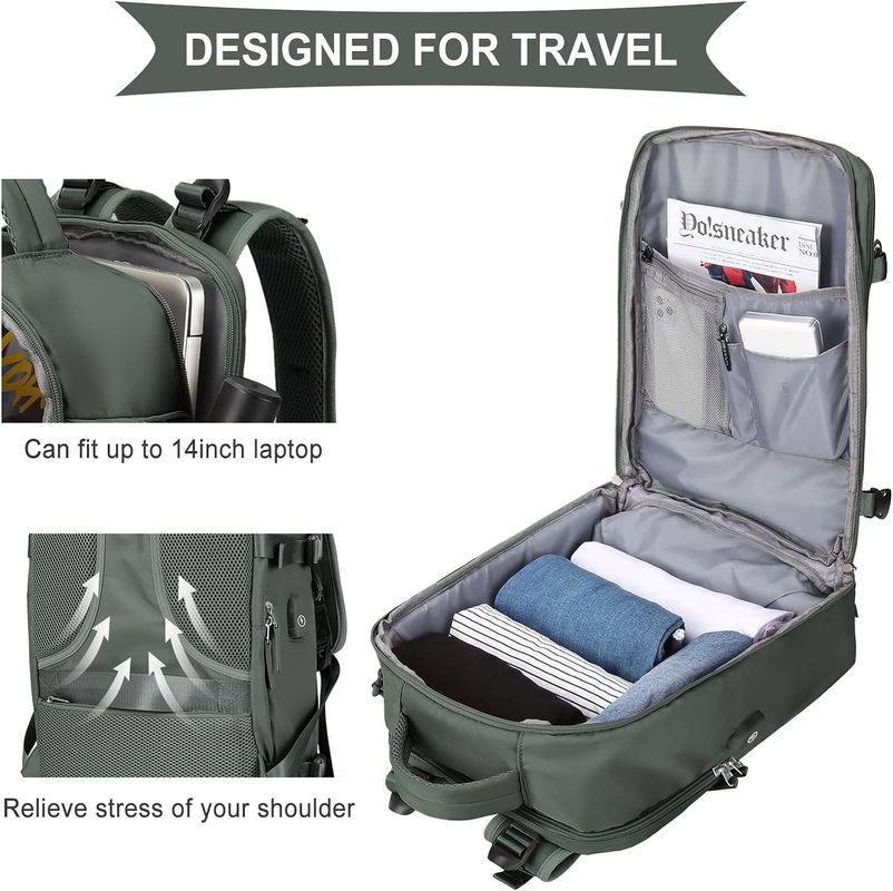 Μεγάλη Κουβαλητή Εξωτερική Ανερόστερη Πεζοπορία Αθλητικά Casual Daypack Ταξιδιωτική τσάντα με ανεξάρτητο θάλαμο παπουτσιών