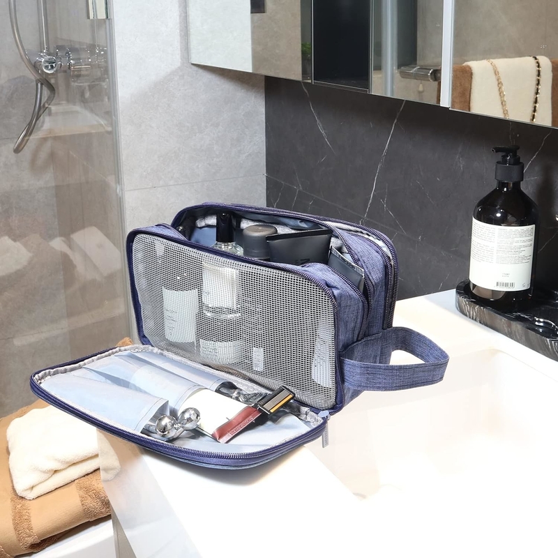 Πολεμικό Ναυτικό Μπλε Ανθεκτικός στο νερό οργανωτής υγιεινής Dopp Kit ταξιδιωτική τσάντα για ταξιδιωτικά αξεσουάρ Υγιεινές