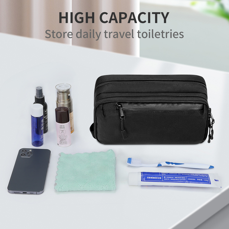 Ταξιδιωτικό Custom Toiletry Bag Οργανωτής τσάντα Eco Friendly κρεμαστικό καλλυντικό οργανωτή 3 στρώσεις
