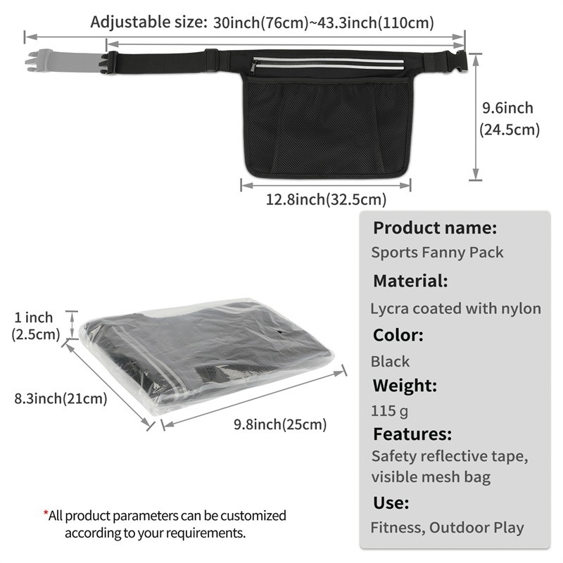 4.5 X 5.5 12.8 X 9.6 Ποδήλατο Καμπινγκ Fanny Pack Belt Crossbody Sac Hig