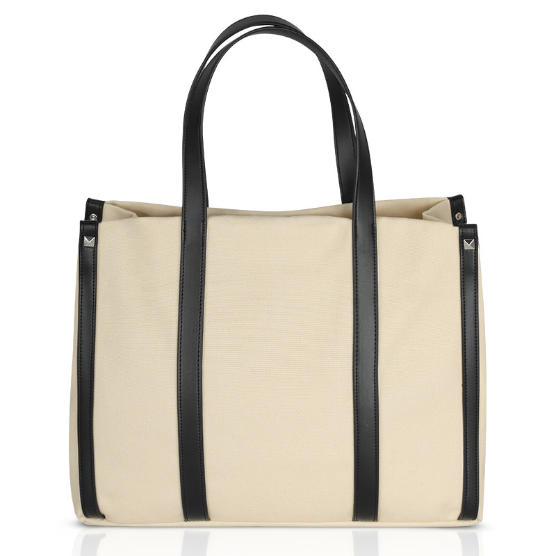 Μεγάλο μέγεθος καμβά Custom shopping bags μικρές λαβές ώμο Tote 15x5x12 