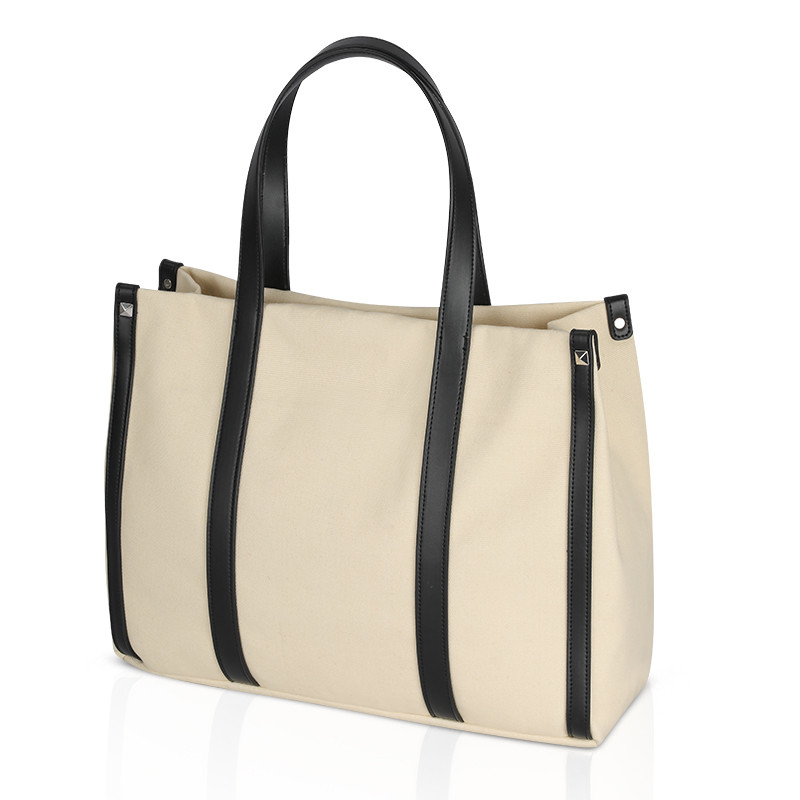 Μεγάλο μέγεθος καμβά Custom shopping bags μικρές λαβές ώμο Tote 15x5x12 