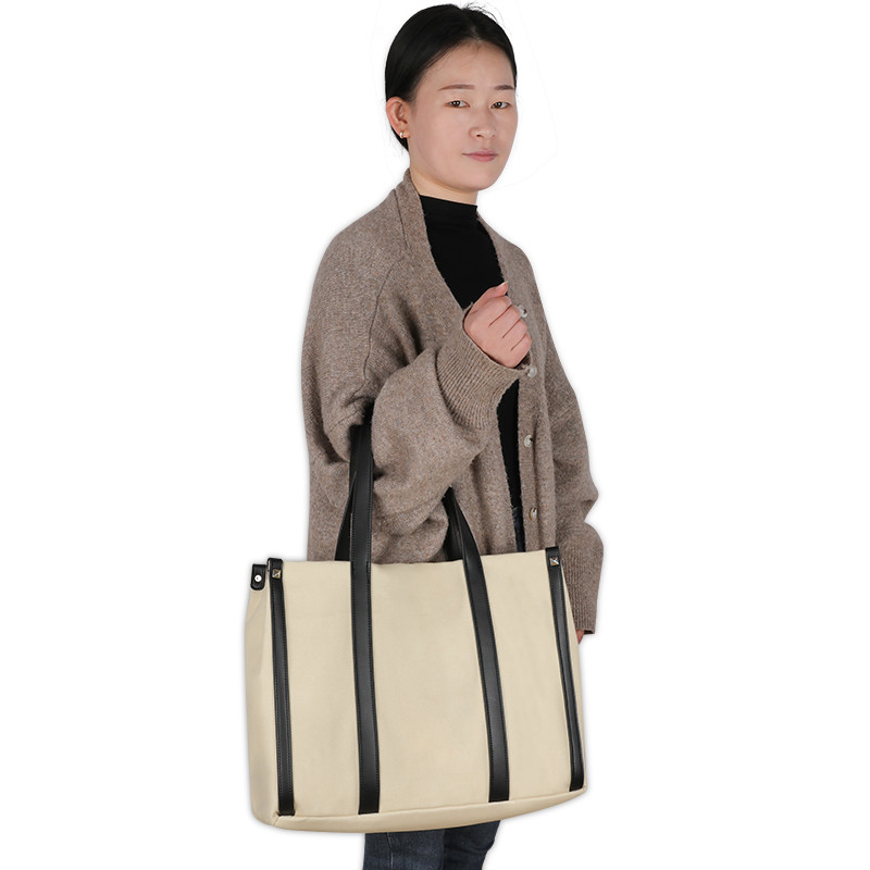 Μεγάλο μέγεθος καμβά Custom shopping bags μικρές λαβές ώμο Tote 15x5x12 