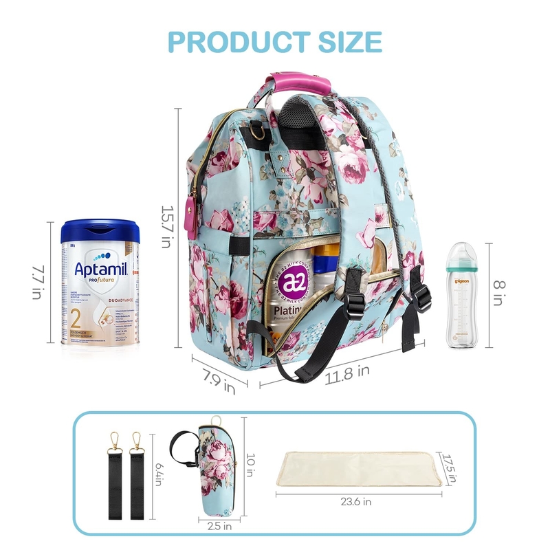 Ανθεκτική Πολυλειτουργία Nappy Custom Travel Diaper Bag Μεγάλη χωρητικότητα Αδιάβροχη για τη μαμά και τον μπαμπά