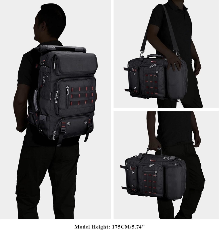 Μαύρη Μεγάλη χωρητικότητα Αεροπορικές Cabrio Nylon Carry on Προσαρμόσιμες βαλίτσες για άνδρες