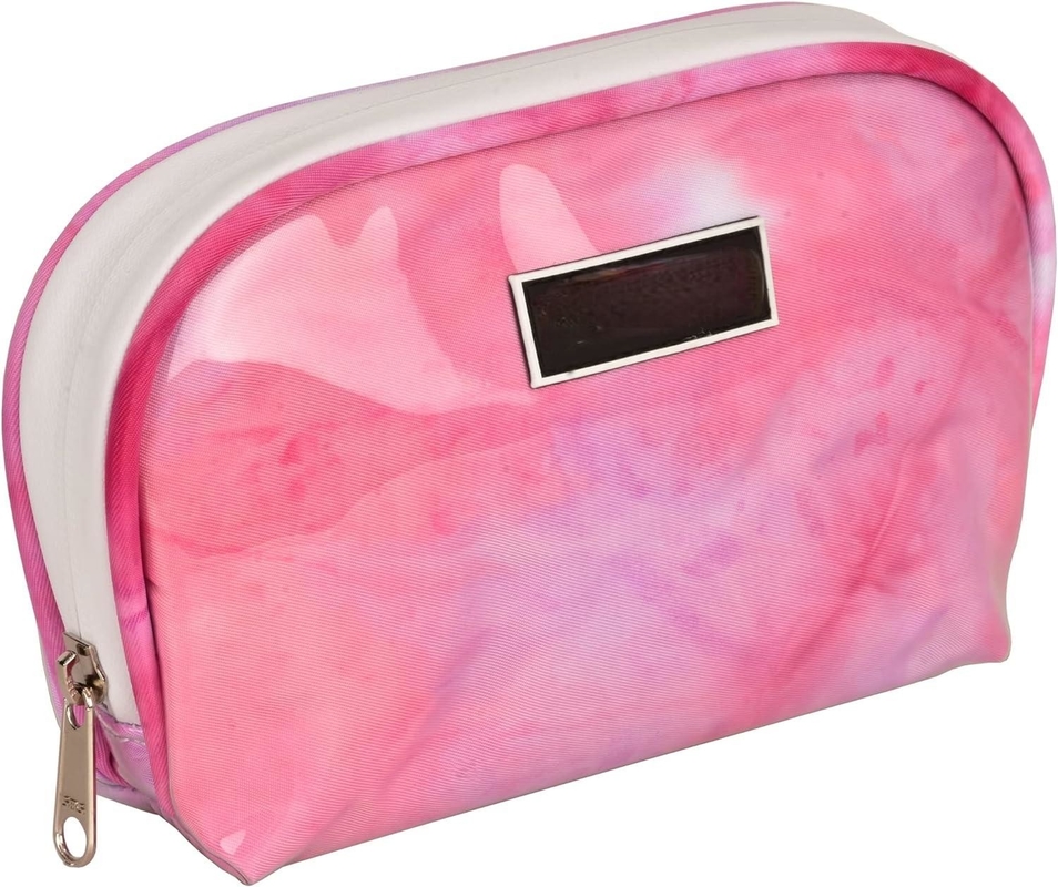 Ροζ χρώμα ανθεκτικό στο νερό Custom Travel Smell Proof Bag με σύστημα φίλτρου άνθρακα για κορίτσια