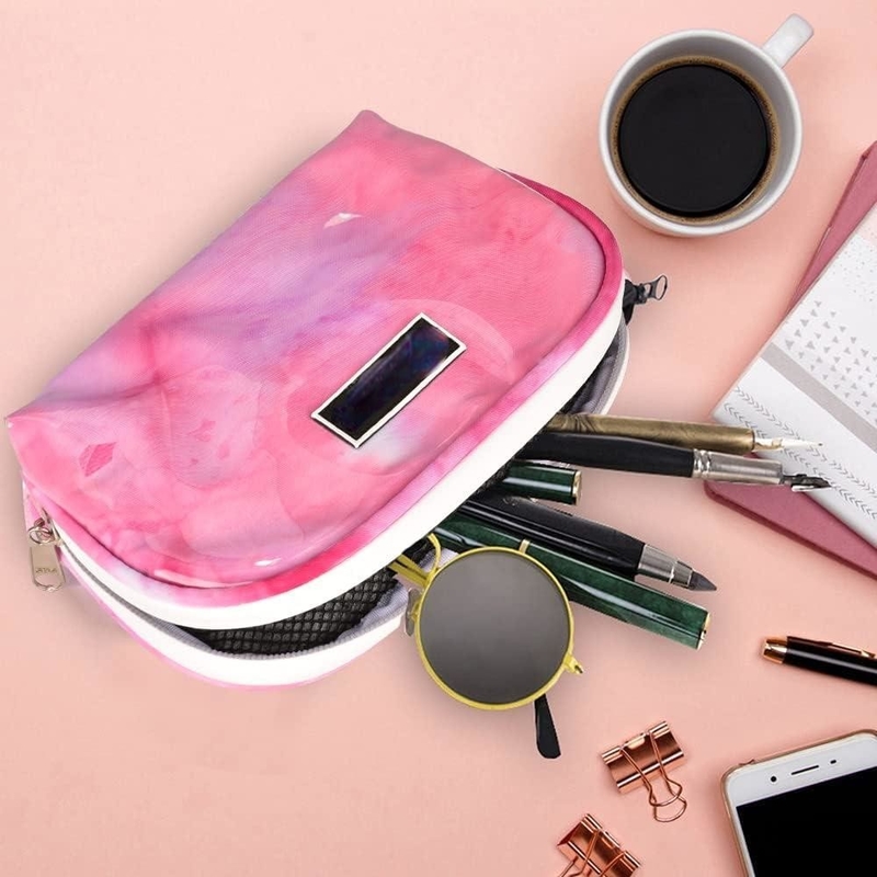 Ροζ χρώμα ανθεκτικό στο νερό Custom Travel Smell Proof Bag με σύστημα φίλτρου άνθρακα για κορίτσια