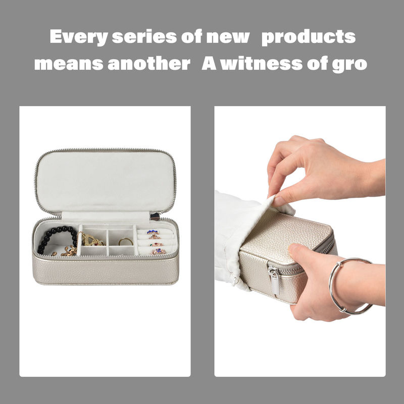 Μακιγιάζ Κοσμήματα Τσάντες Αποθήκευσης Κουτί Δερμάτινο PU Ταξιδιωτικό Φορητό 7x3.15x1.97 