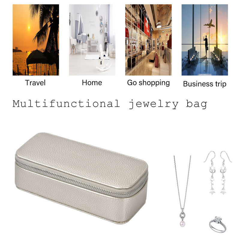 Μακιγιάζ Κοσμήματα Τσάντες Αποθήκευσης Κουτί Δερμάτινο PU Ταξιδιωτικό Φορητό 7x3.15x1.97 